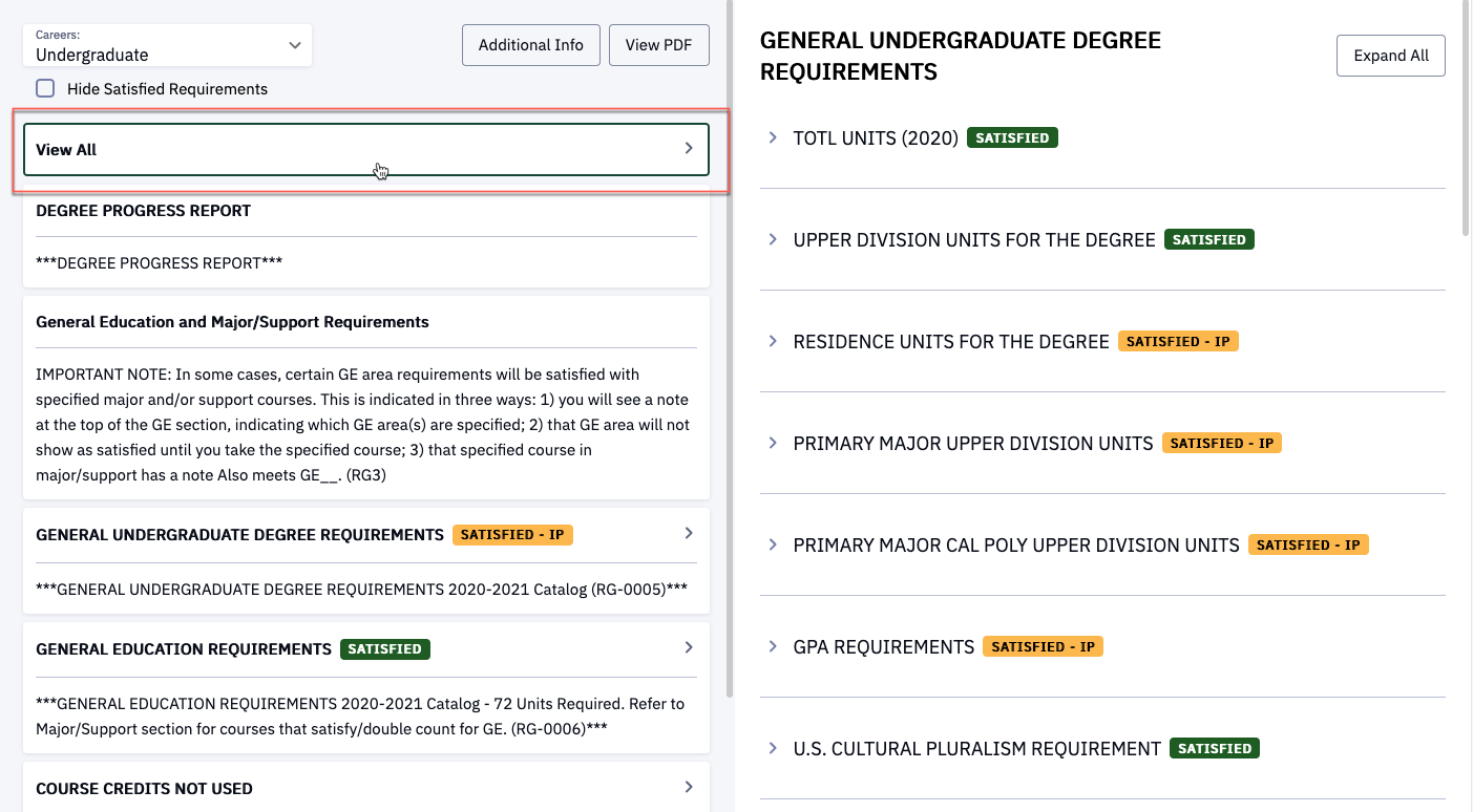 Degree Progress Report Guide Office of the Registrar Cal Poly, San